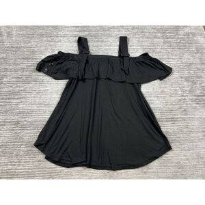 Rose Gal Top‎ Womens 3X Black Sleeveless Polyester Rayon Blend